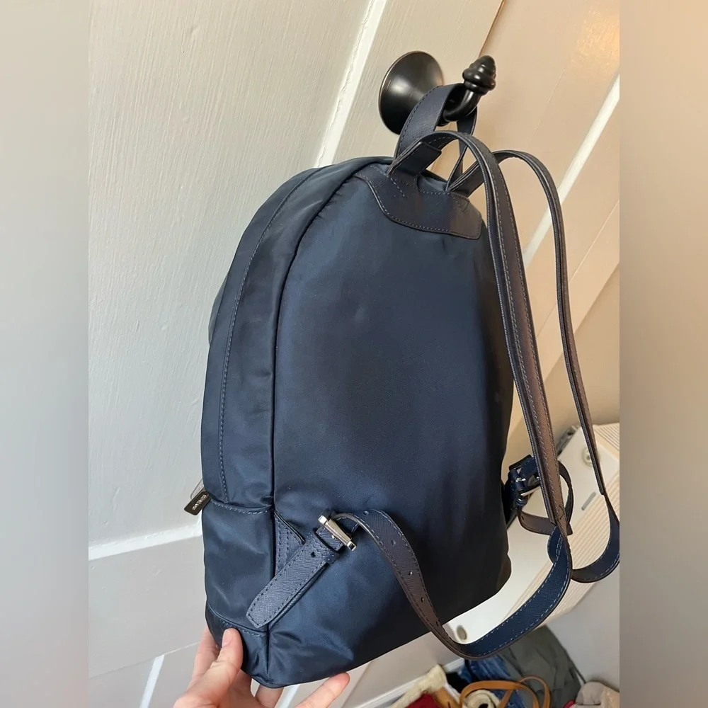 Michael Kors Jet Set Large Nylon Backpack Navy Blue
